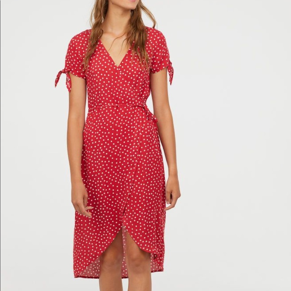 HM Crêped wrap front dress